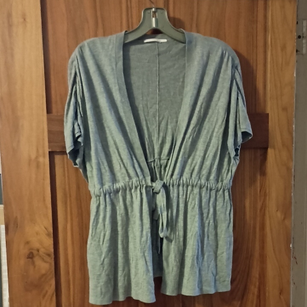 Tahari Gray Knit Cardigan